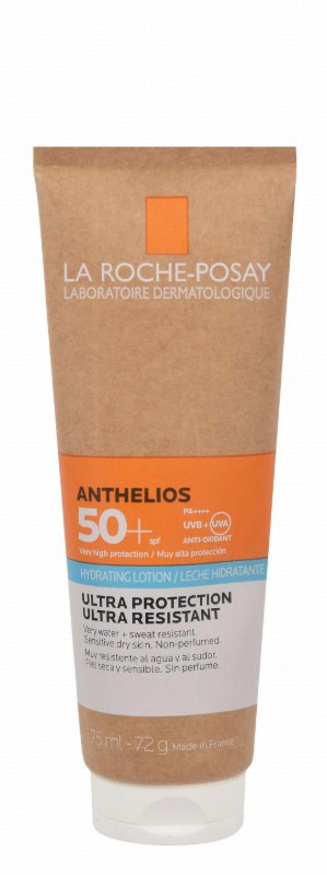 La Roche-Posay Anthelios Water & Sweat Resistant Unscented Hydrating Face & Body Sunscreen Lotion for Sensitive & Dry Skin SPF50+ PF++++