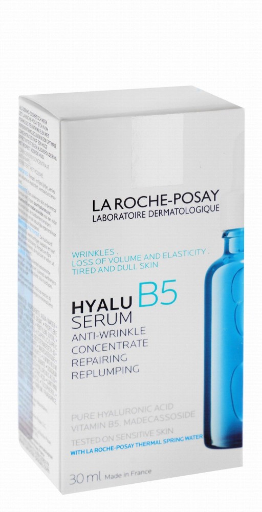 La Roche-Posay Anti-Wrinkle, Repairing & Re-Plumping Face Serum with Hyaluronic Acid, Vitamin B5 & Thermal Spring Water for Sensitive Skin