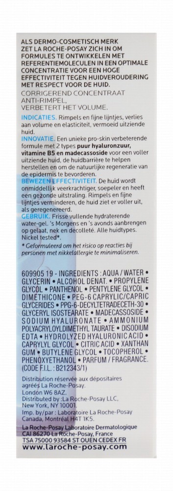 La Roche-Posay Anti-Wrinkle, Repairing & Re-Plumping Face Serum with Hyaluronic Acid, Vitamin B5 & Thermal Spring Water for Sensitive Skin
