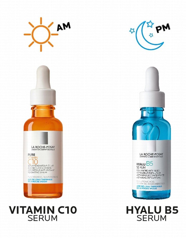 La Roche-Posay Anti-Wrinkle, Repairing & Re-Plumping Face Serum with Hyaluronic Acid, Vitamin B5 & Thermal Spring Water for Sensitive Skin