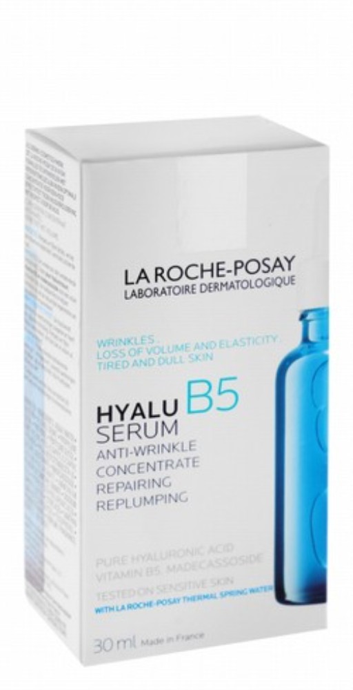 La Roche-Posay Anti-Wrinkle, Repairing & Re-Plumping Face Serum with Hyaluronic Acid, Vitamin B5 & Thermal Spring Water for Sensitive Skin