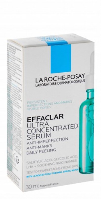 La Roche-Posay Effaclar Ultra Concentrated Peeling, Anti-Marks & Anti-Imperfection Facial Serum with Salicylic, Glycolic Acid & Niacinamide  - non comedogenic