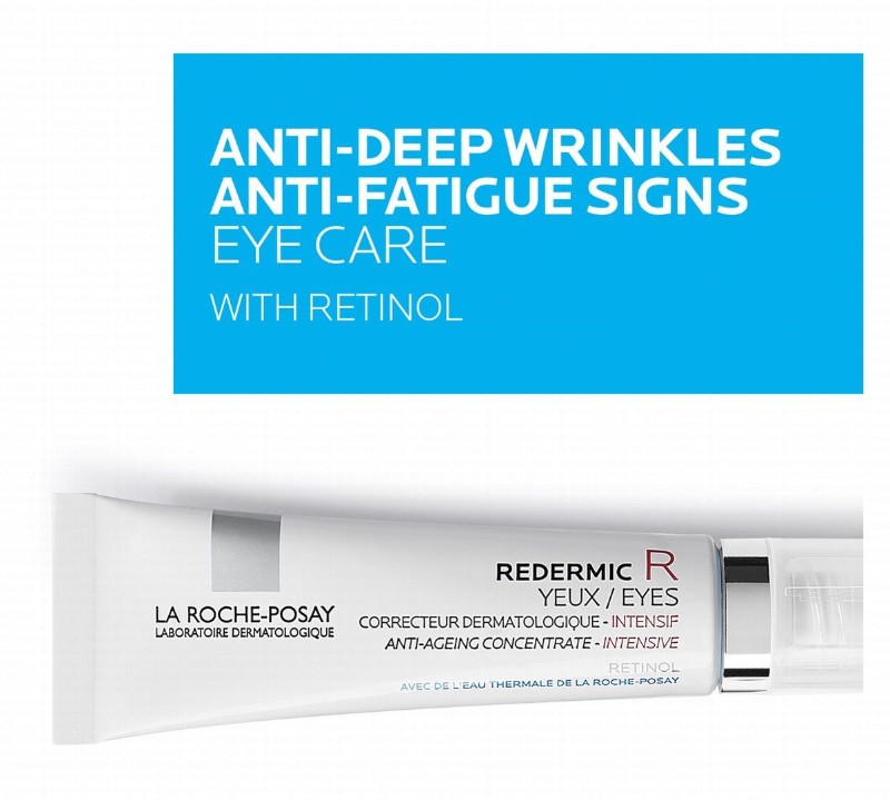 La Roche-Posay Redermic R Anti-Aging Eye Cream with Retinol & Thermal Spring Water Against Dark Circles for Sensitive Skin - fragrance free
