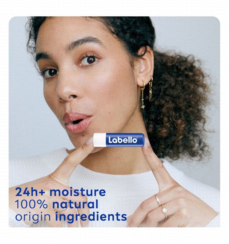 Labello 24H Moisturizing Original Lip Balm with Shea Butter, Natural Oils & Vitamins - mineral oil free