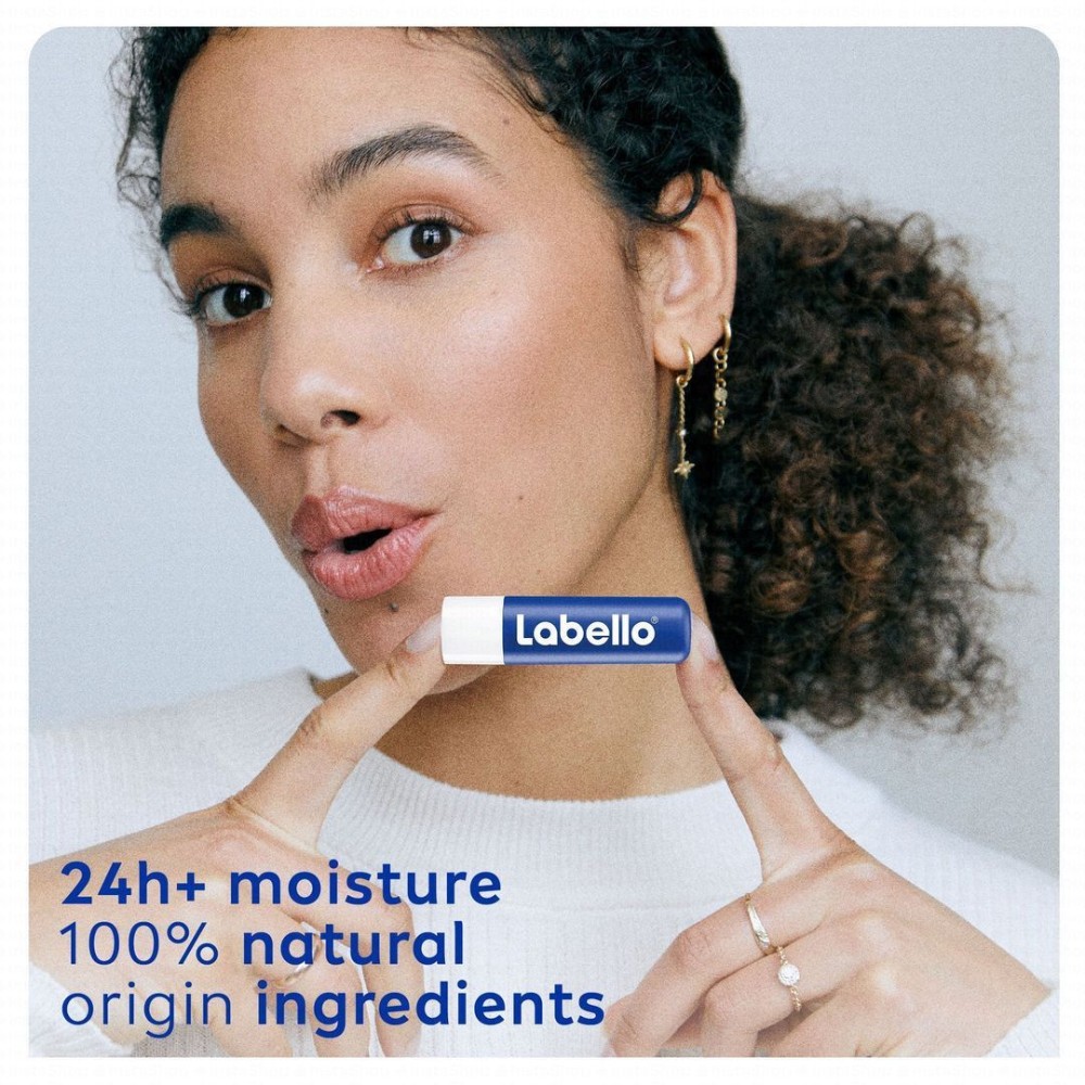 Labello 24H Moisturizing Original Lip Balm with Shea Butter, Natural Oils & Vitamins - mineral oil free