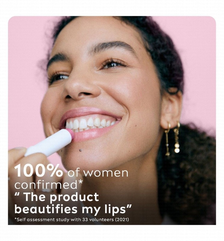 Labello 24H Moisturizing Strawberry Shine Red Tinted Lip Balm with Shea Butter, Natural Oils & Vitamins - vegan, mineral oil free