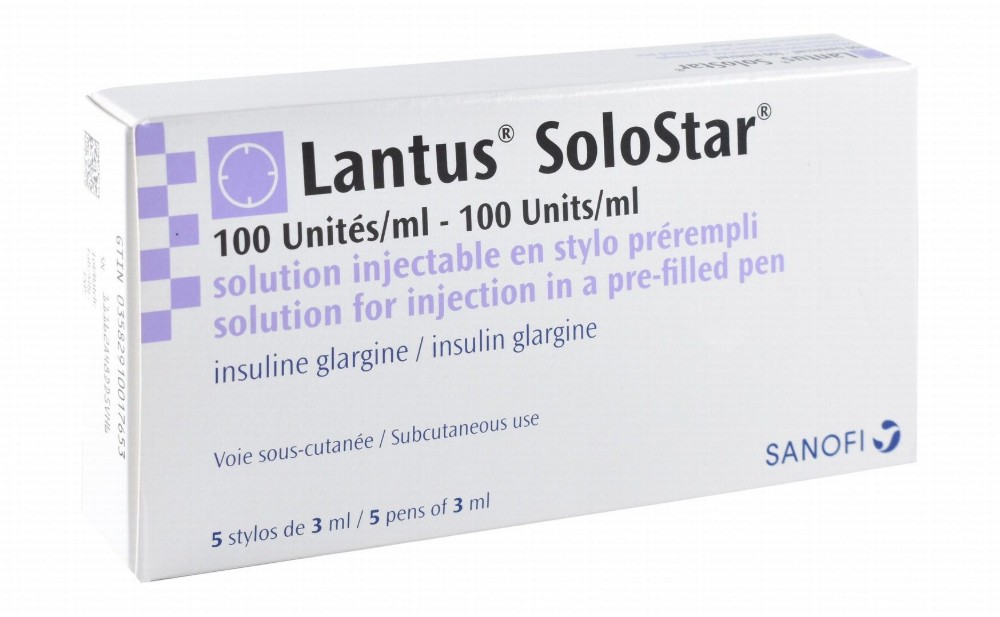 Lantus Solostar 100 IU/ml Insulin Glargine Solution Pens for Subcutaneous Injection