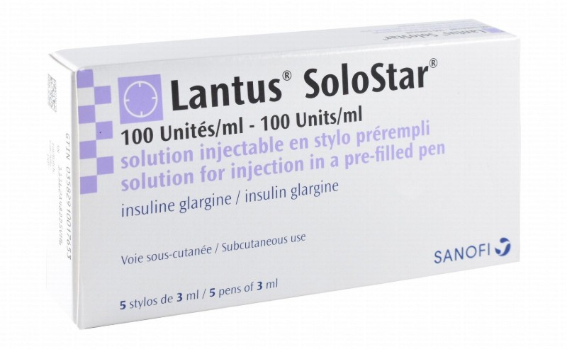 Lantus Solostar 100 IU/ml Insulin Glargine Solution Pens for Subcutaneous Injection