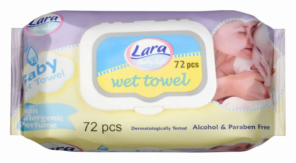 Lara Soft Baby Wet Wipes - alcohol free, parabens free