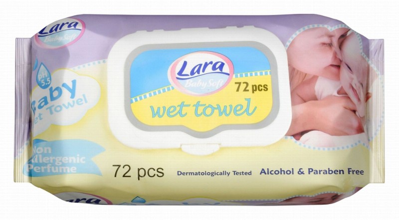 Lara Soft Baby Wet Wipes - alcohol free, parabens free