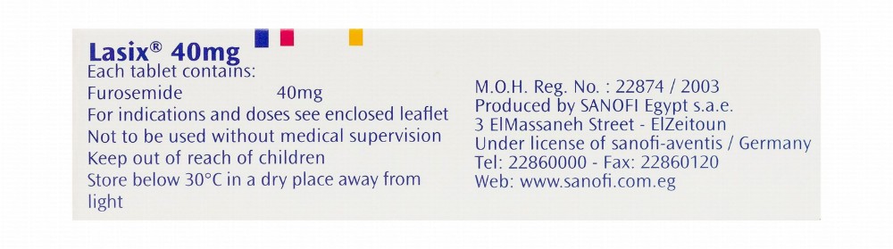 Lasix 40mg Furosemide Diuretic