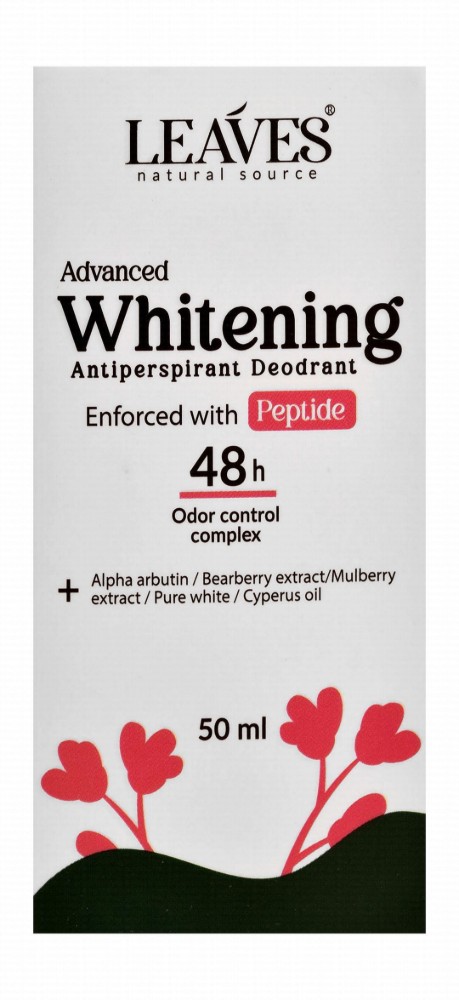 Leaves Mix & Match Original 48H Whitening & Antiperspirant Roll-On Deodorant & Bulgarian Rose Scent with Peptide, Alpha Arbutin & Bearberry Extract (1+1 Free)