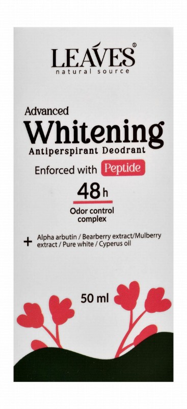 Leaves Mix & Match Original 48H Whitening & Antiperspirant Roll-On Deodorant & Bulgarian Rose Scent with Peptide, Alpha Arbutin & Bearberry Extract (1+1 Free)