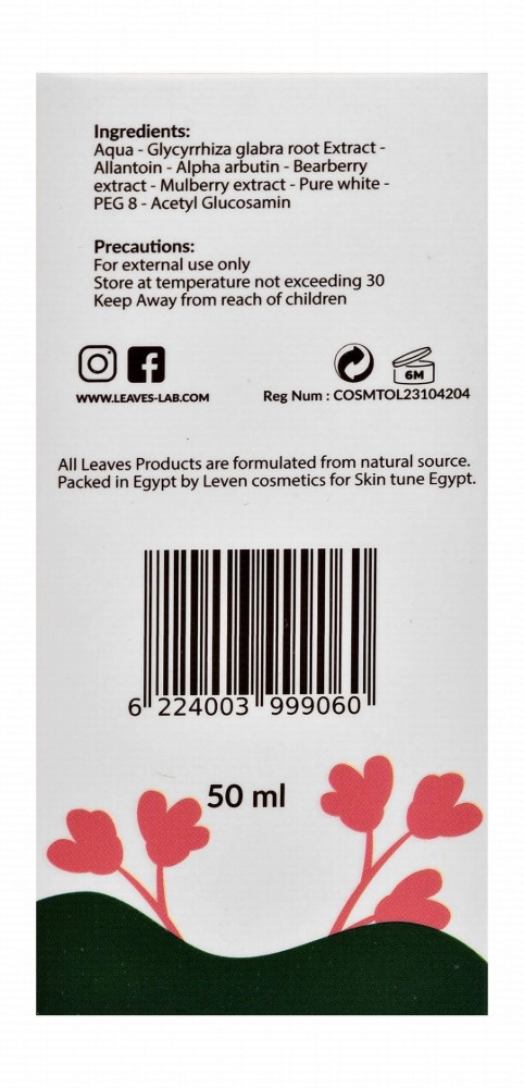 Leaves Mix & Match Original 48H Whitening & Antiperspirant Roll-On Deodorant & Bulgarian Rose Scent with Peptide, Alpha Arbutin & Bearberry Extract (1+1 Free)