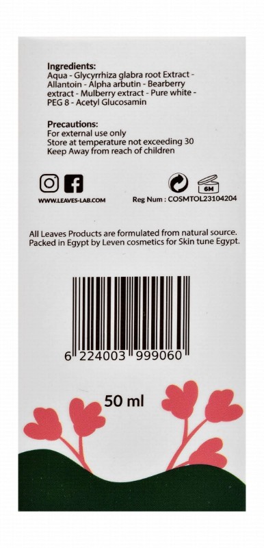 Leaves Mix & Match Original 48H Whitening & Antiperspirant Roll-On Deodorant & Bulgarian Rose Scent with Peptide, Alpha Arbutin & Bearberry Extract (1+1 Free)