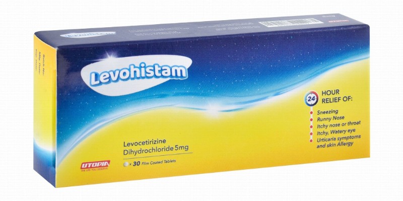 Levohistam 5mg Levocetirizine Dihydrochloride Non Sedating Antihistaminic