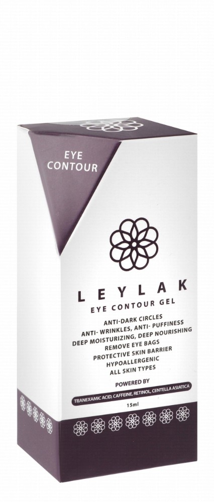 Leylak Hypoallergenic Moisturizing, Nourishing & Anti-Dark Circle Eye Contour Gel with Tranexamic Acid, Caffeine & Retinol for All Skin Types
