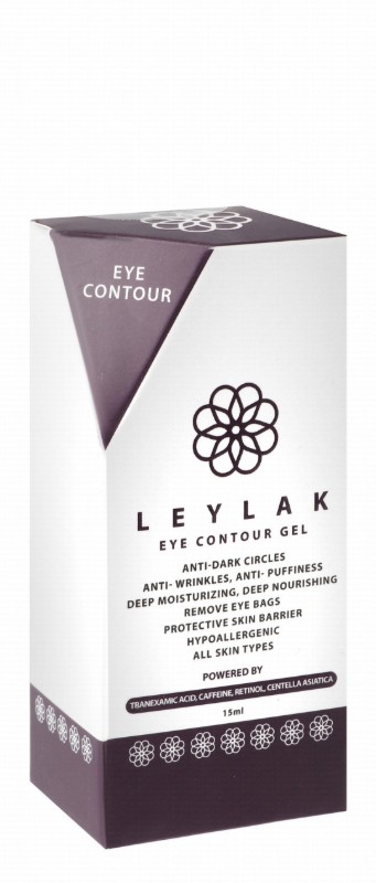 Leylak Hypoallergenic Moisturizing, Nourishing & Anti-Dark Circle Eye Contour Gel with Tranexamic Acid, Caffeine & Retinol for All Skin Types