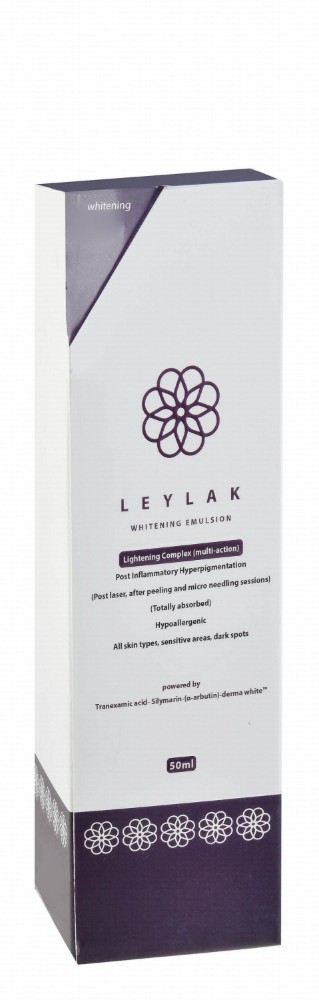 Leylak Hypoallergenic Whitening & Post Inflammatory Hyperpigmentation Face Emulsion with Tranexamic Acid, Silymarin & Derma White for All Skin Types, Sensitive Areas & Dark Spots