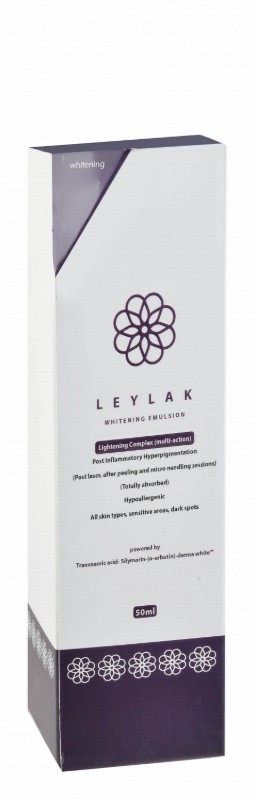 Leylak Hypoallergenic Whitening & Post Inflammatory Hyperpigmentation Face Emulsion with Tranexamic Acid, Silymarin & Derma White for All Skin Types, Sensitive Areas & Dark Spots