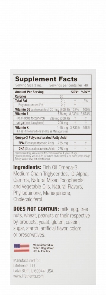 Lifetrients Speak Plus D Pure Oil Supplement Lemon Flavor for Babies - sugar free, gluten free