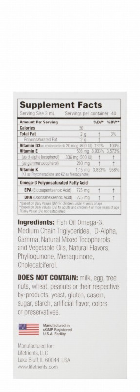Lifetrients Speak Plus D Pure Oil Supplement Lemon Flavor for Babies - sugar free, gluten free