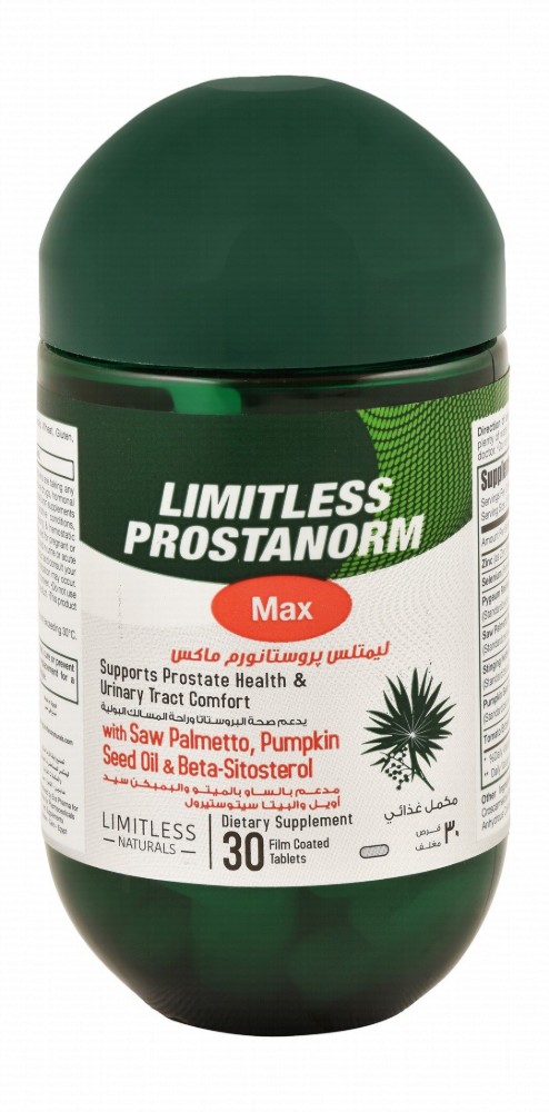 Limitless Naturals 900mg Saw Palmetto Supplement with Pumpkin Seed Oil & Beta-Sitosterol for Prostate Health & Urinary Tract - gluten free, dairy free