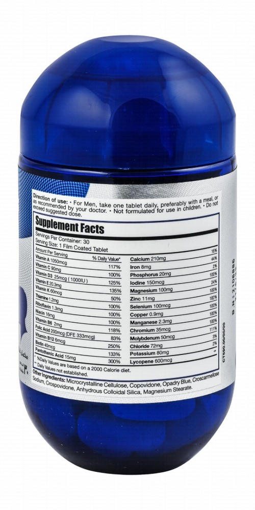 Limitless Naturals Man Max Multivitamin & Mineral Energy Booster Supplement - GMO free, gluten free, preservatives free