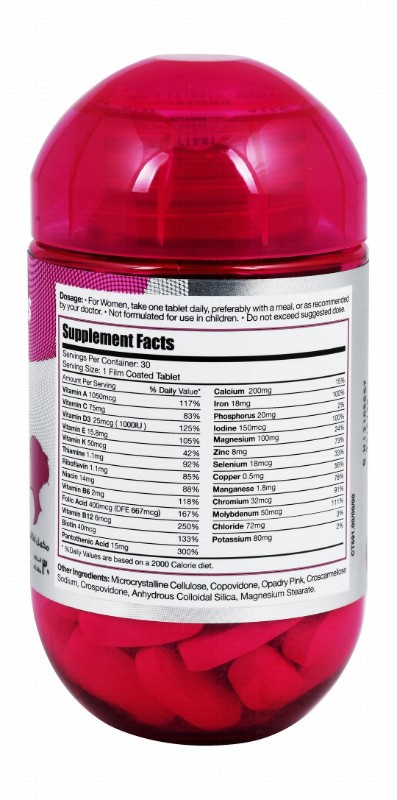 Limitless Naturals Max Women's Multivitamin & Mineral Supplement - wheat free, sugar free, dairy free