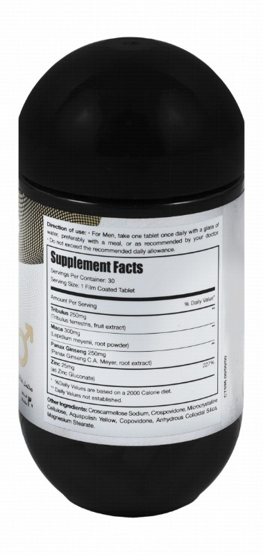 Limitless Naturals Power Max Energy Level Support Supplement with Herbal Extracts & Zinc for Men - gluten free, dairy free, sugar free