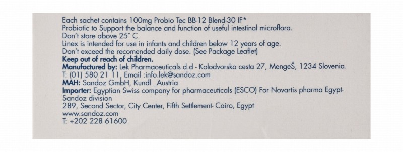 Linex Probiotic Powder Supplement Sachets