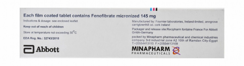 Lipanthyl 145mg Micronized Fenofibrate