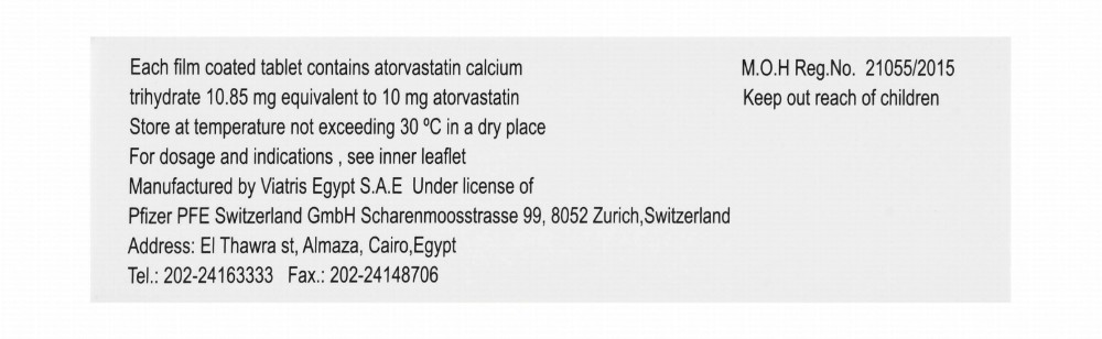 Lipitor 10mg Atorvastatin