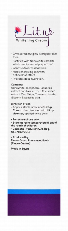 Lit Up Hypoallergenic Whitening, Lightening & Nourishing Face Cream with Nanowhite