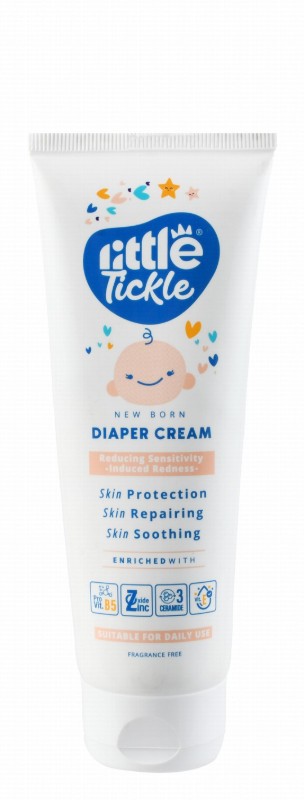 Little Tickle Protecting, Repairing & Soothing Diaper Cream with Provitamin B5, Zinc Oxide & Ceramide (0+ Months) - fragrance free