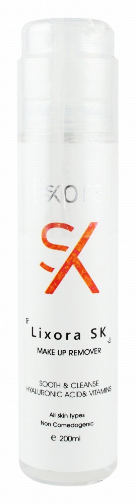 Lixora Sk Makeup Remover with Hyaluronic Acid & Vitamins for All Skin Types - non comedogenic