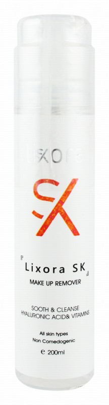 Lixora Sk Makeup Remover with Hyaluronic Acid & Vitamins for All Skin Types - non comedogenic