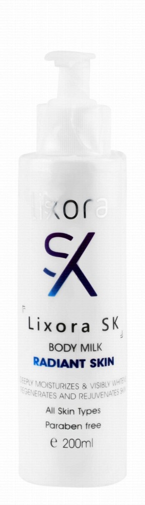 Lixora Sk Moisturizing & Whitening Body Milk for All Skin Types - parabens free