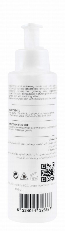 Lixora Sk Moisturizing & Whitening Body Milk for All Skin Types - parabens free
