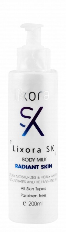 Lixora Sk Moisturizing & Whitening Body Milk for All Skin Types - parabens free