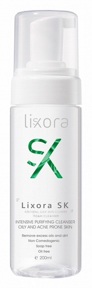 Lixora Sk Purifying Facial Foam Cleanser for Oily & Acne-Prone Skin - soap free, oil free, non comedogenic