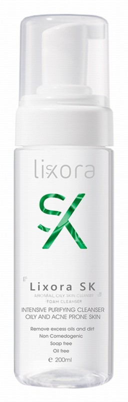 Lixora Sk Purifying Facial Foam Cleanser for Oily & Acne-Prone Skin - soap free, oil free, non comedogenic
