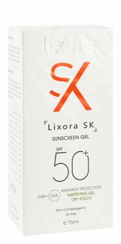Lixora Sk Water-Resistant Mattifying Sunscreen SPF50+ - parabens free, oil free, non comedogenic