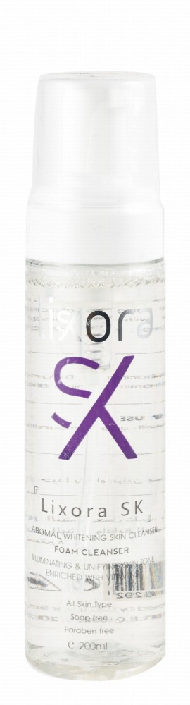 Lixora Sk Whitening Facial Cleanser for All Skin Types - soap free, parabens free