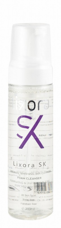 Lixora Sk Whitening Facial Cleanser for All Skin Types - soap free, parabens free