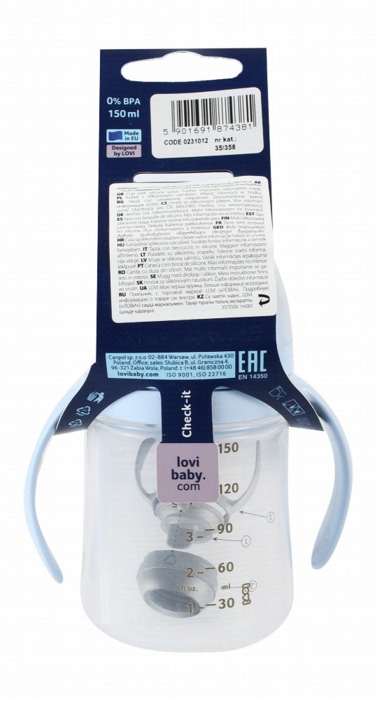 Lovi Blue 150ml Spout Cup (6+ Months) - BPA free