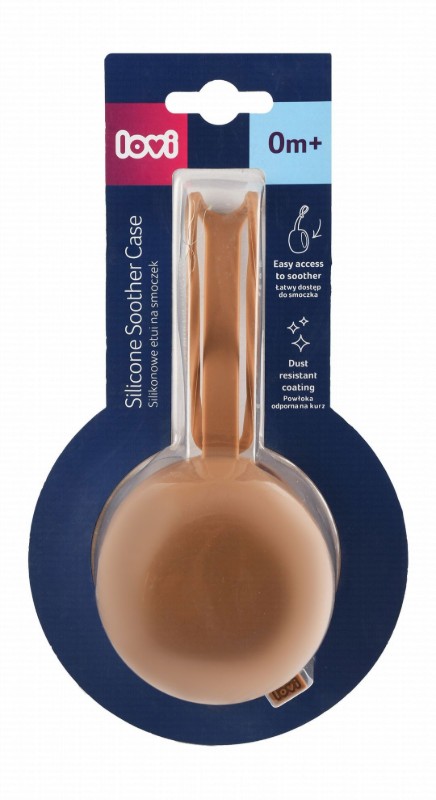 Lovi Brown Silicone Soother Case (0+ Months)