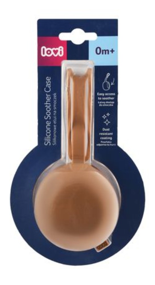 Lovi Brown Silicone Soother Case (0+ Months)