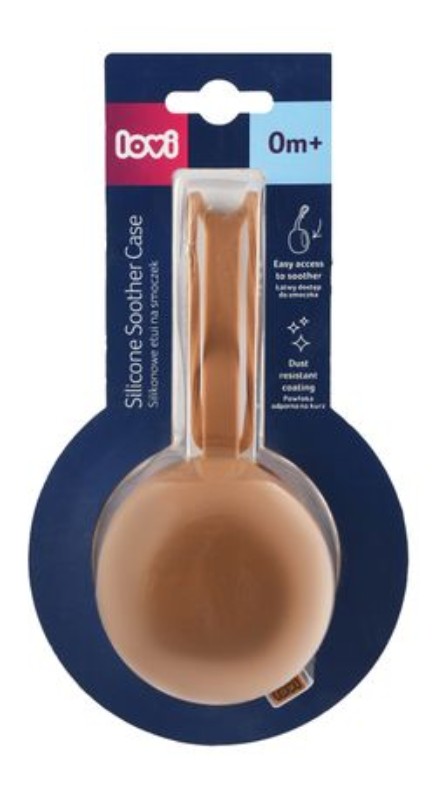 Lovi Brown Silicone Soother Case (0+ Months)