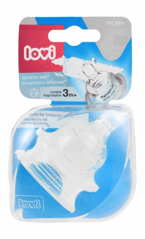 Lovi Dynamic Anti-Colic Variable Flow Teats (3+ Months) - BPA free
